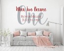 Customised Name and Wedding date Wall Art Decal